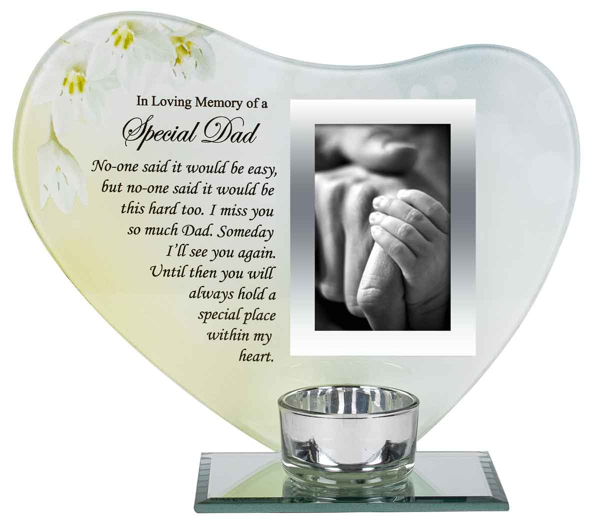 Special Dad Remembrance Photo Frame with Candle