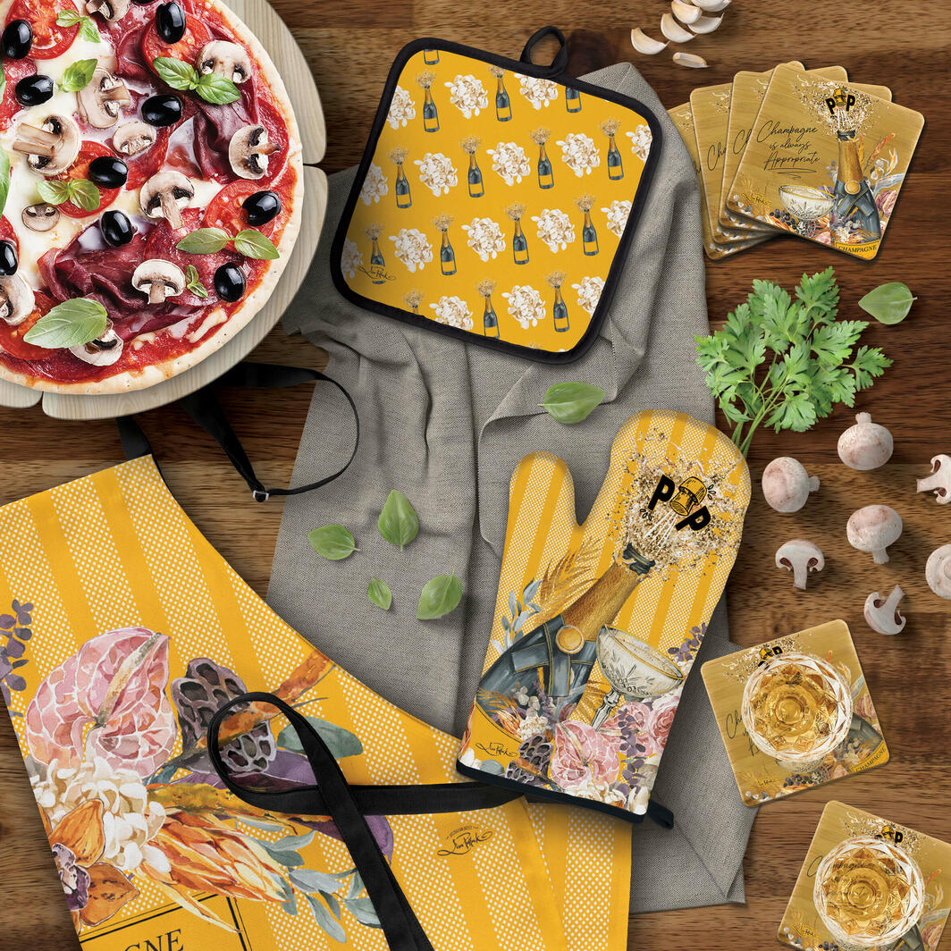Cotton Tea Towel - Pop the Bubbly