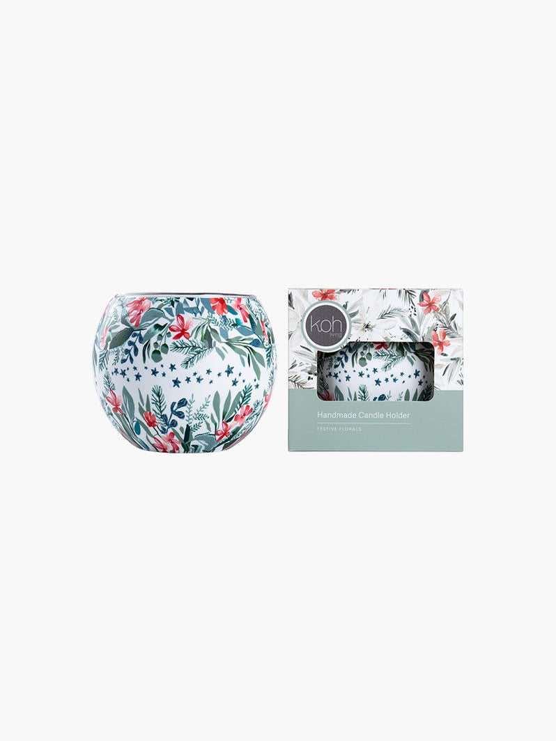 Christmas Garlands Tealight Candle Holder