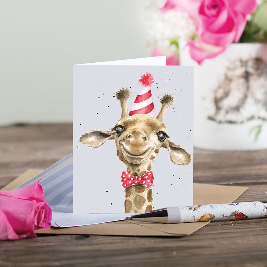 Wrendale Designs Mini Gift Card - Here for the Cake (Giraffe)