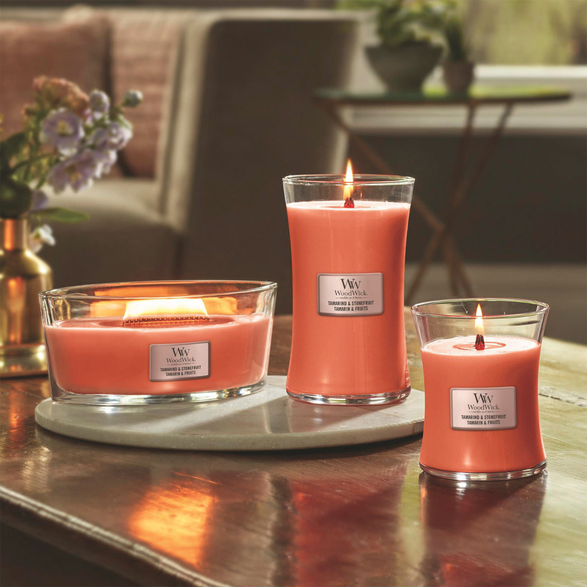 WoodWick Medium Candle - Tamarind & StoneFruit