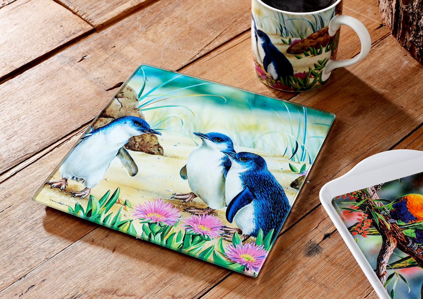 Aus Bird & Flora - Penguin Glass Trivet